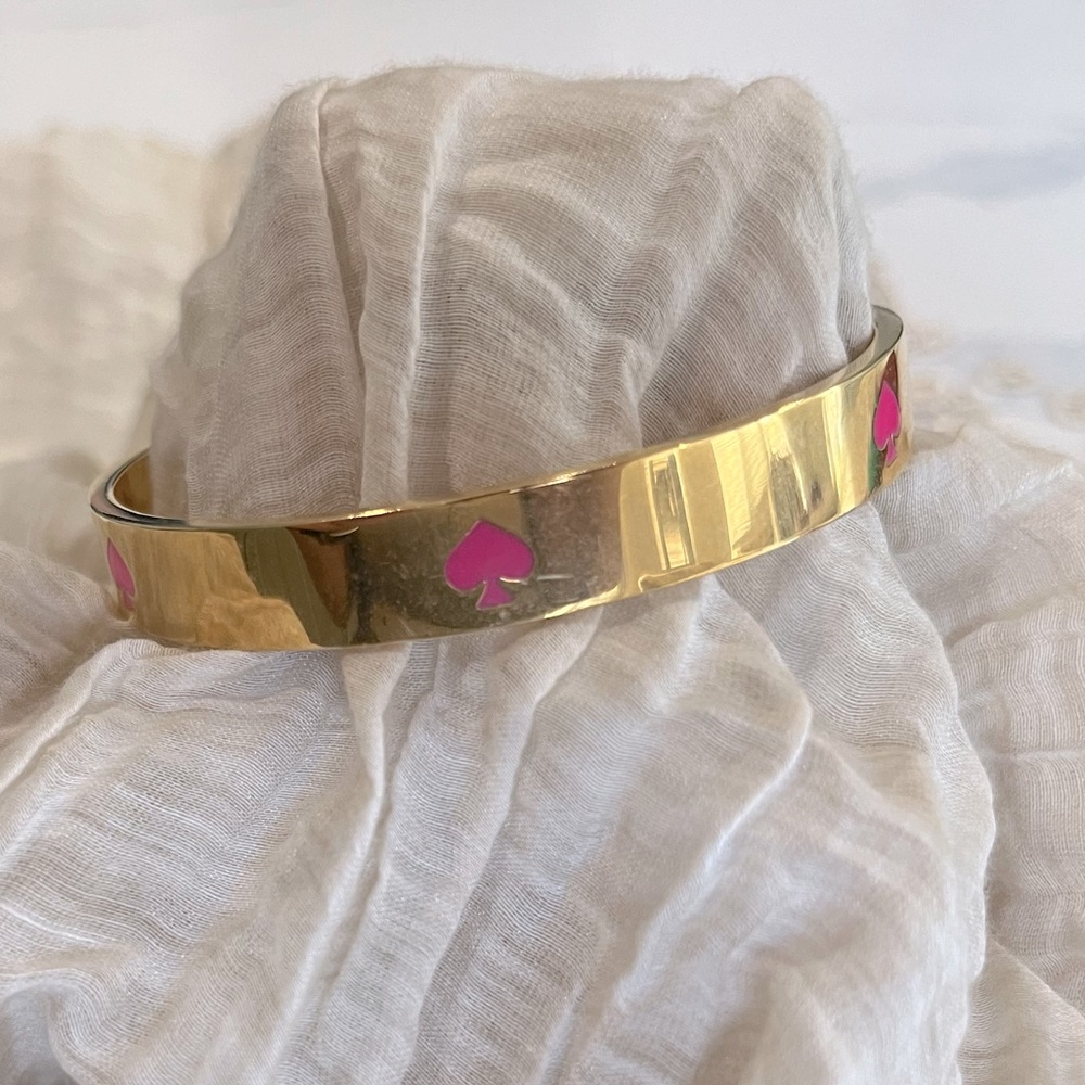 Kate spade gold with pink spade bracelet